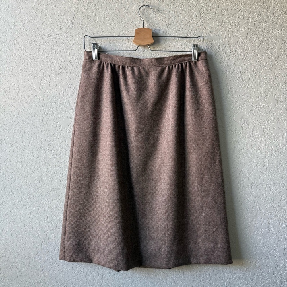 Vintage 100% Wool Skirt Brown